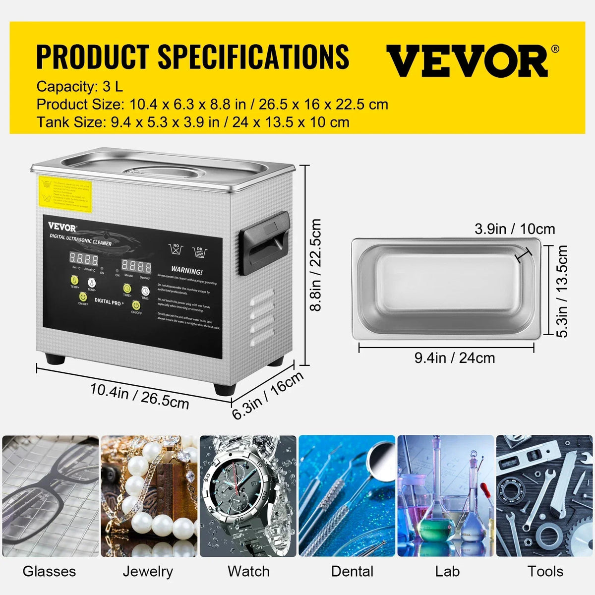 0.8L 2L 3L 6L 15L Ultrasonic Cleaner Lave-Dishes Portable Washing Machine Diswasher Ultrasound Home Appliances