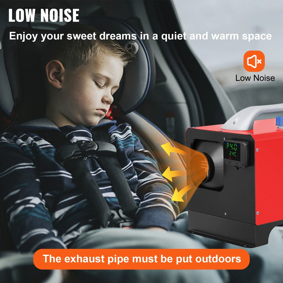 Diesel Air Heater 8KW All in One Diesel Heater 12V Fast Heating Diesel Parking Heater w/LCD & Remote Control for RV Truck