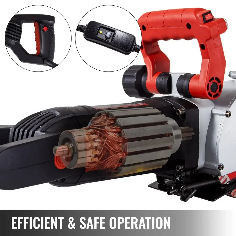 4800W Wall Slotting Machine Concrete Cutter Electric Laser Aiming Groove Slotting Machine 125mm Circular Saw Cutting Tool