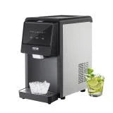 Countertop Nugget Ice Maker Auto Self-Cleaning Portable Ice Maker with Water Filling Pipe Water Filter and Drainpipe