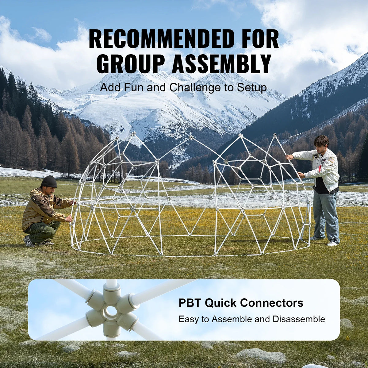 Garden Dome Igloo Tent House 9.5FT Dome Tent Waterproof Garden Igloo Outdoor Dome Camping Shelter for Patio Dining/Party