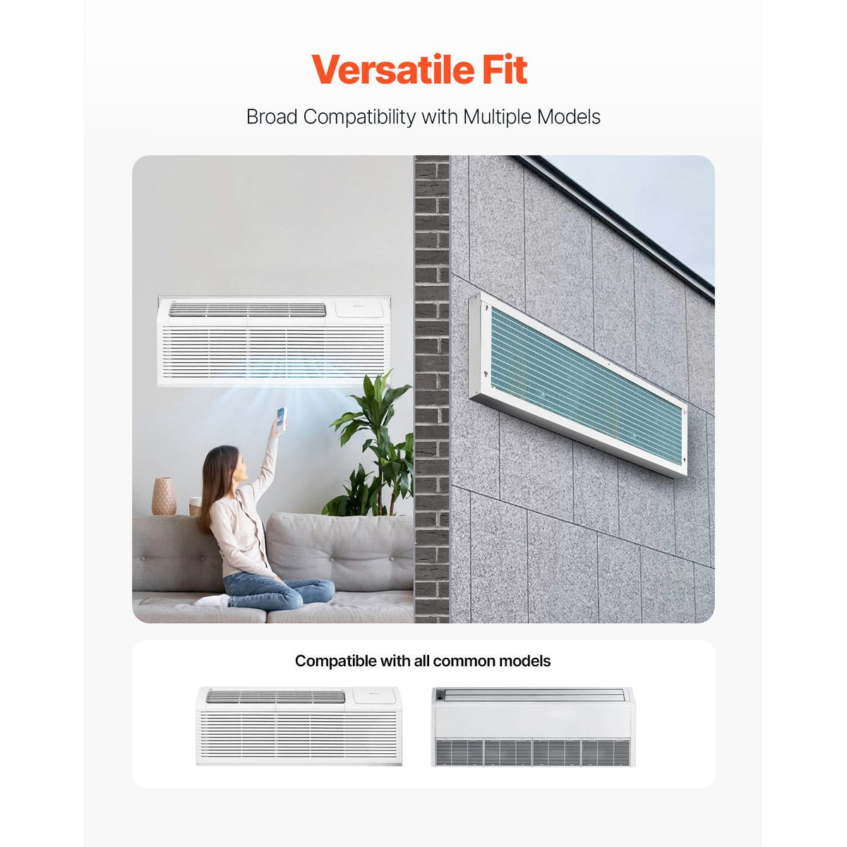 Air Conditioner Wall Sleeve, 42 in Through the Wall Air Conditioner Sleeve, Wall Sleeve, Compatible with Most Brands of Through the Wall AC, Durable and Weather-Resistant Insulation Accessories
