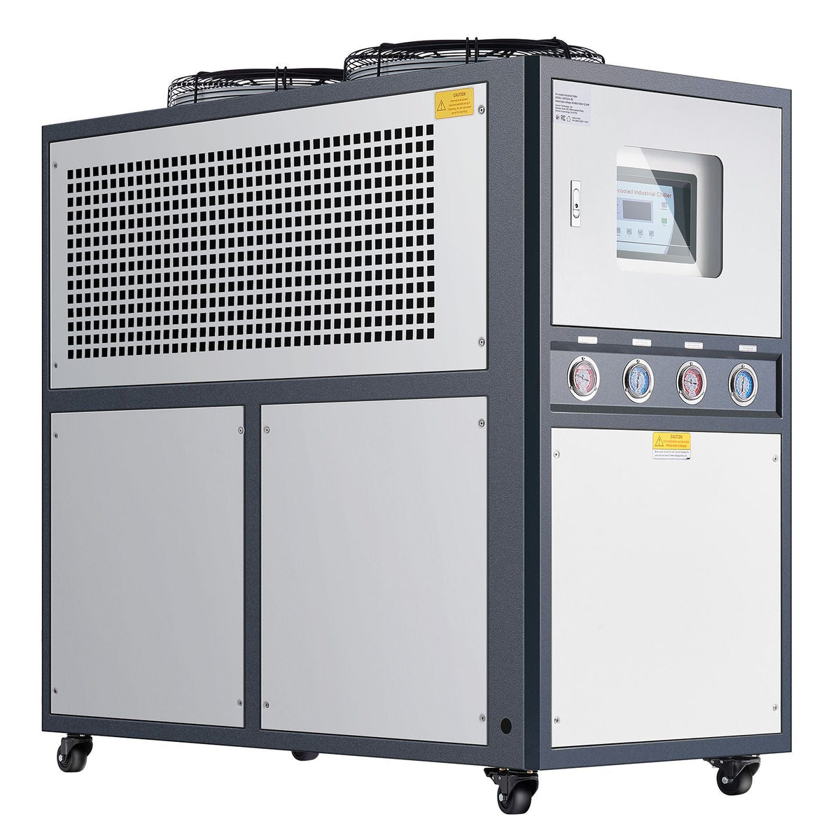 Air-Cooled Water Chiller, 12.3 HP, Industrial Water Chiller with 30,240 Kcal/h Cooling Capacity, Dual Compressor, 37 Gal Large Tank, LED Display, Cooler for Cooling Water, Not Air Conditioner