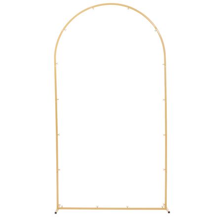 Arch Backdrop Stand, 7.2 x 4 ft, Stable Structure, Easy Assembly, 1 Piece Gold Metal Arch Backdrop Stand for Wedding, Birthday Party, Graduation, Holiday Celebration, and Ceremony Decoration