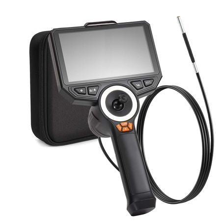 Articulating Borescope with 0.15" Ultra Slim Lens, 4-Way 360° Articulated Endoscope Camera with Light, 6" HD IPS Screen, 8X Zoom, 7000mAh Inspection Camera for Auto & Tight Mechanical Spaces