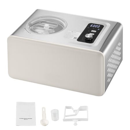 Automatic Ice Cream Maker with Built-in Compressor, 2 Quart No Pre-freezing Gelato Maker, Electric Sorbet-Maker, 3 Modes Compressor Ice Cream Machine for Home Kitchen