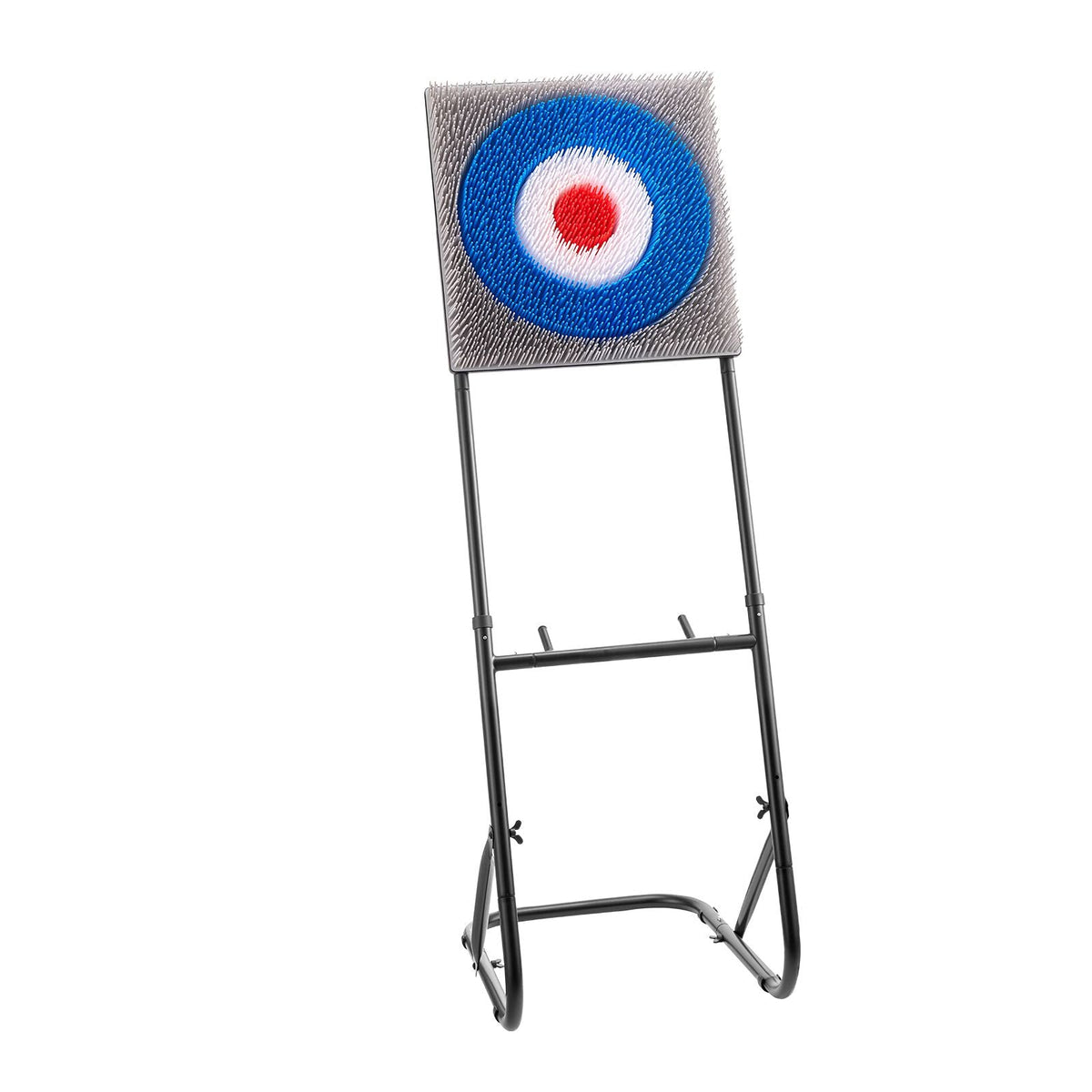 Axe Throwing Game, Plastic Bristle Target with 8 Throwing Axes Set, Foldable Steel Frame, Easy to Store, Stable Placement for Indoor and Outdoor, Backyard, Yard and Carnival Games, Adults Kids