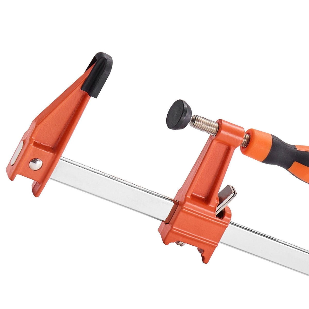 Bar Clamps for Woodworking, 2-Pack 24 inch Opening, Lockable F-Clamp with 600 lbs Load Limit, 2-1/2 inch Depth, Cast Iron and Carbon Steel, Easy to Use, Wood Clamps for Woodworking Metal Working