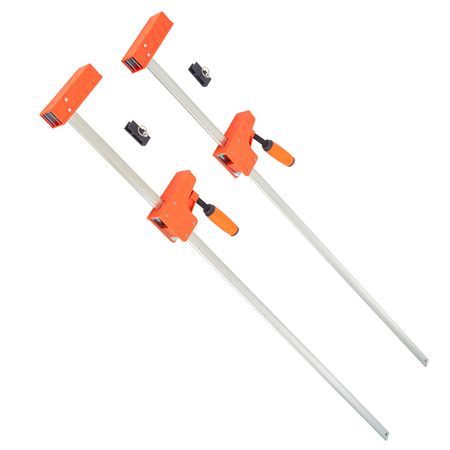 Bar Clamps for Woodworking, 2-Pack 50" Parallel Clamp Set, F Clamp with 1100 lbs Load Limit, Even Pressure, High-strength Plastic and Carbon Steel, Wood clamps for Woodworking Metal Working