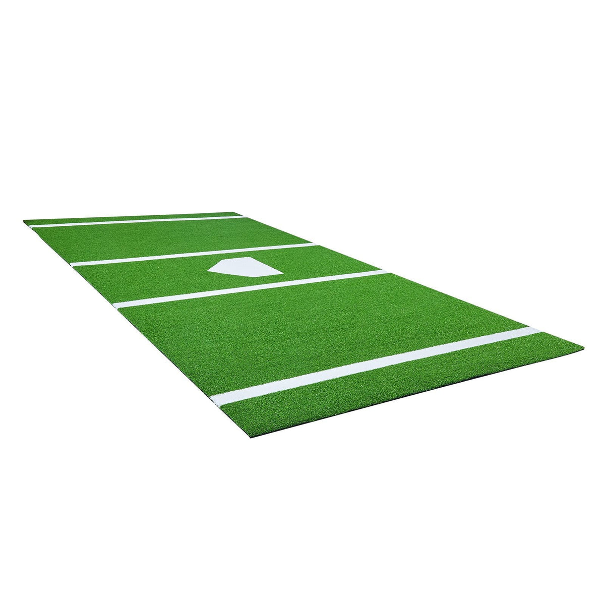 Baseball Hitting Mat, 12x6 ft Batting Cage Mat, Batters Box Turf Mats, Softball Batting Practice Equipment with Home Plate and Anti Fade Turf, Portable Training Aid for Indoor Outdoor, Green