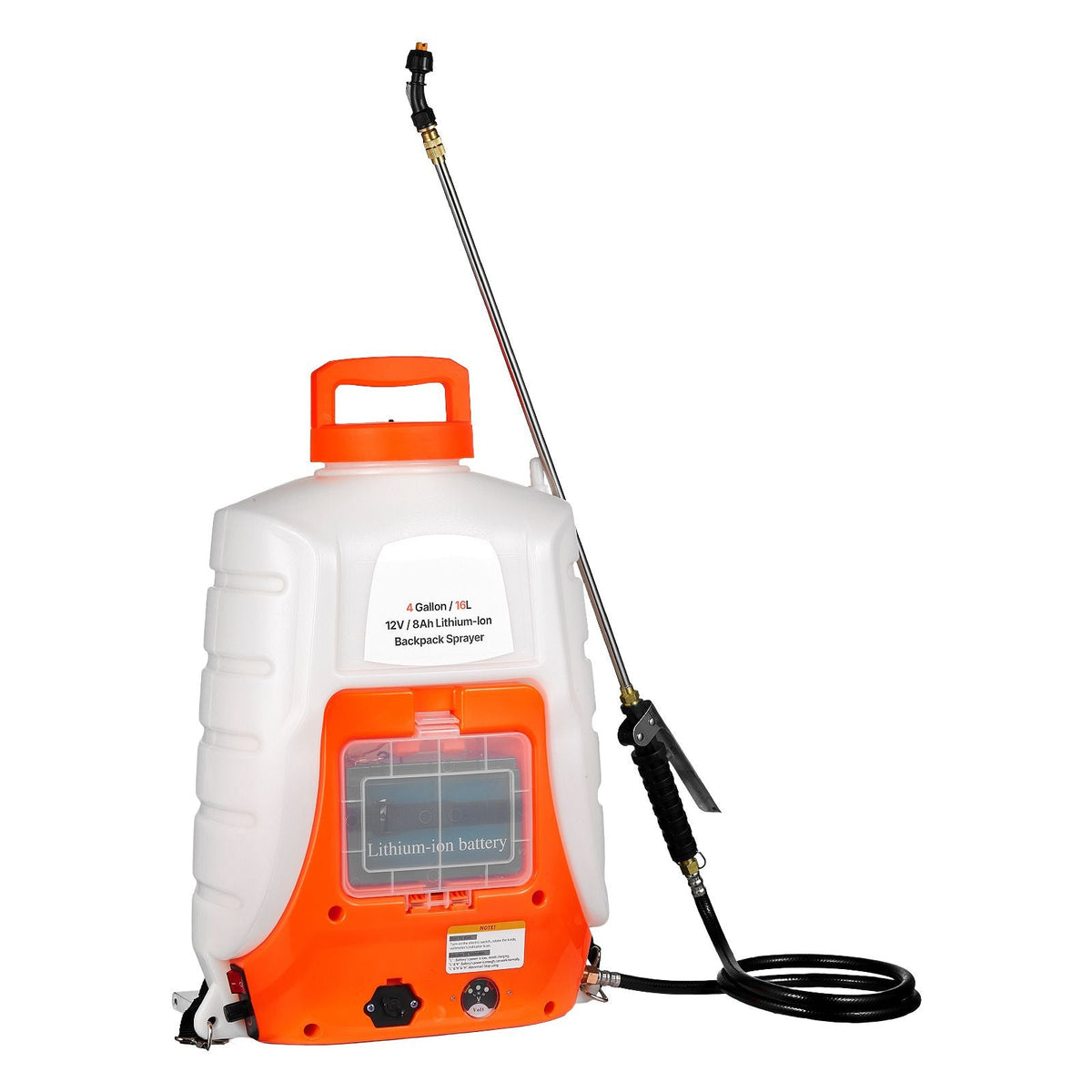 Battery Powered Backpack Sprayer, 4 Gallons Electric Lawn Sprayer with 8 Nozzles & 2 Telescopic Wands, 90PSI Adjustable Pressure, 4-6 Hour Runtime, Yard Sprayers for Lawn and Garden