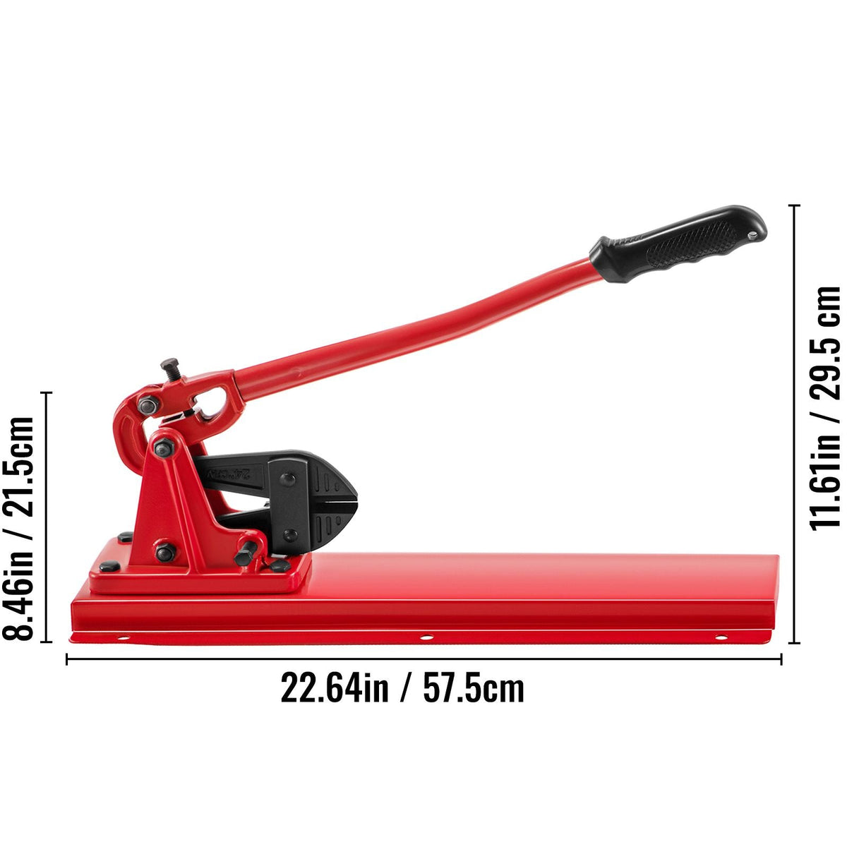Bench Swager Tool 24\" Wire Rope Swaging Tool with Crimper Cable Bolt Cutter Head Bench Crimper 1/16\"-3/16\" Aluminum/Copper Sleeves Bench Cable Alloy Steel Crimper Swager for1/2\" Wire Rope Fe