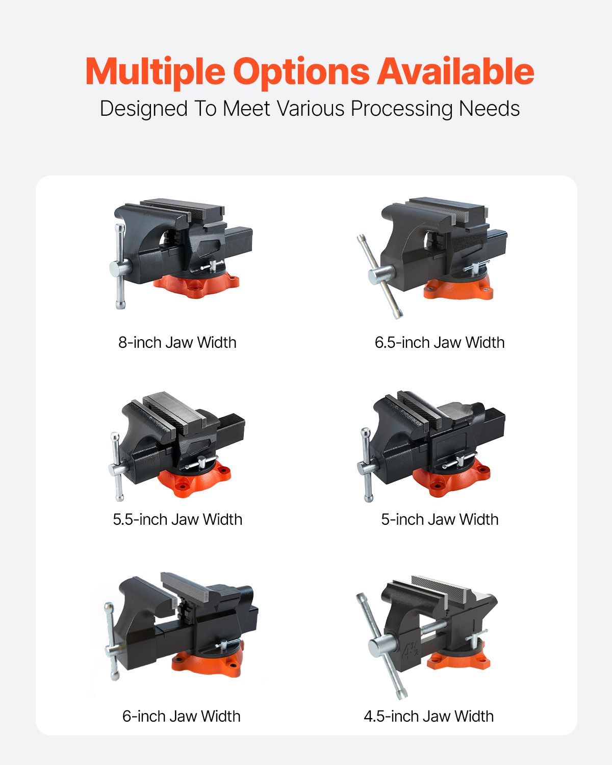 Bench Vise, 5.5" Jaw Width, 5.5" Max Jaw Opening Multipurpose Vise with 360° Swivel Locking Base, 2.8" Throat Depth, Heavy Duty Ductile Iron Workbench Vise, Two-Way Jaws for Clamping Round Pipes