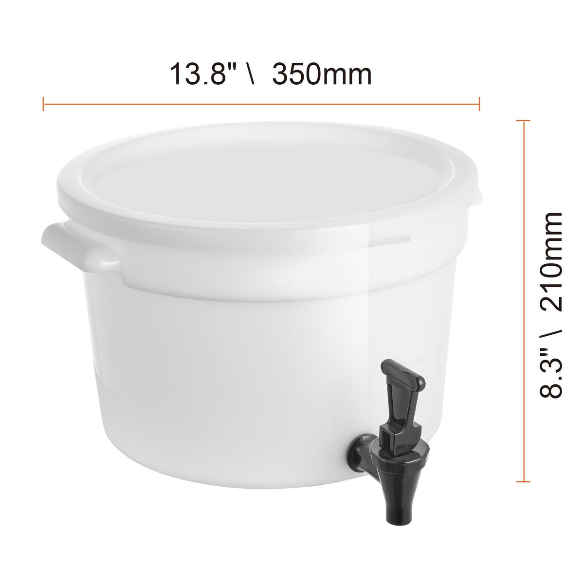 Beverage Dispenser, 3 Gallon Drink Dispensers for Parties, Plastic Juice Dispenser with Spigot and Lid, Iced Tea Lemonade Juice Water Dispenser, for Restaurants, Hotels, Parties, 2 Pack