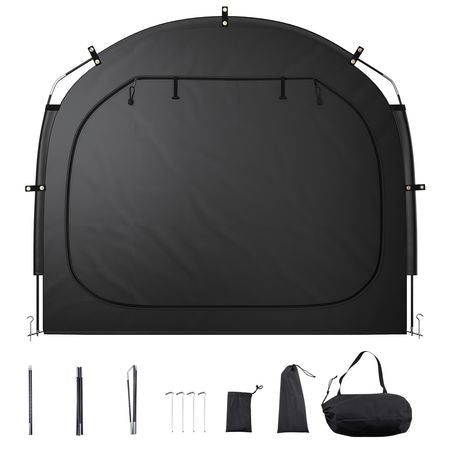 Bike Storage Tent, 3 to 4 Bikes, Outdoor Spacious Bike Storage Tent with Ventilated Window, Waterproof Easy-to-Install Bike Tent with High Strength Fiberglass & Dual Zippers, Fit for Bicycle