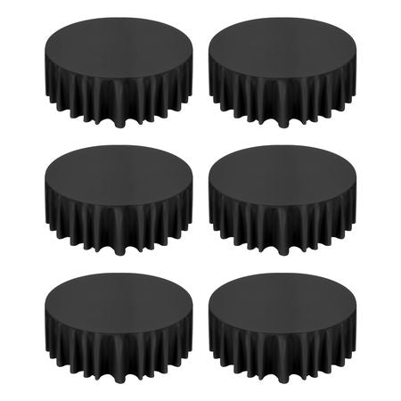 Black Round Tablecloths 6 Pack, 120 Inches in Diameter, Stain- & Wrinkle- Resistant, Machine Washable Table Clothes, Polyester Fabric Table Covers for Wedding, Party, Banquet, Formal Events