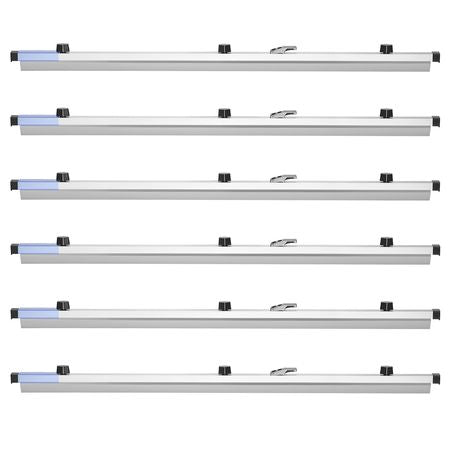 Blueprint Clamps, 36 Inches, Blueprint Hanging Clips Binding Strips, Aluminum Construction, Large Document Storage, for Blue Print, Maps, Construction Paper Poster Plans Drawings Arts, Pack of 6