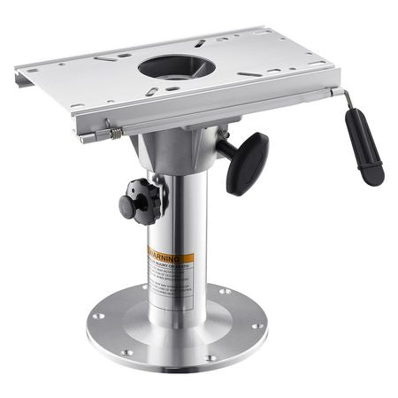 Boat Seat Pedestal, Adjustable Height from 13.39 to 19.2 Inches, Aluminum Alloy Boat Chair Base with Slide, 5-inch Sliding Travel, Locking Design, Ideal for Fishing and Boating Enthusiasts
