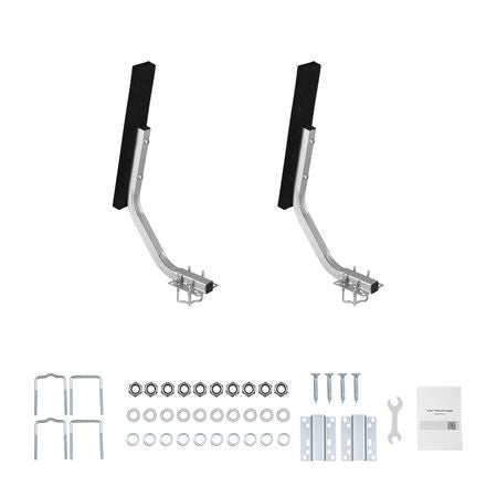Boat Trailer Guides, 1.2 in Adjustable Width Trailers Guide, 2PCS High-Hardness Steel Trailer Guide-Ons with Thick Support Pads, Fits L-Beam, Box or C-Channel Bunk-Style Pontoon Trailers