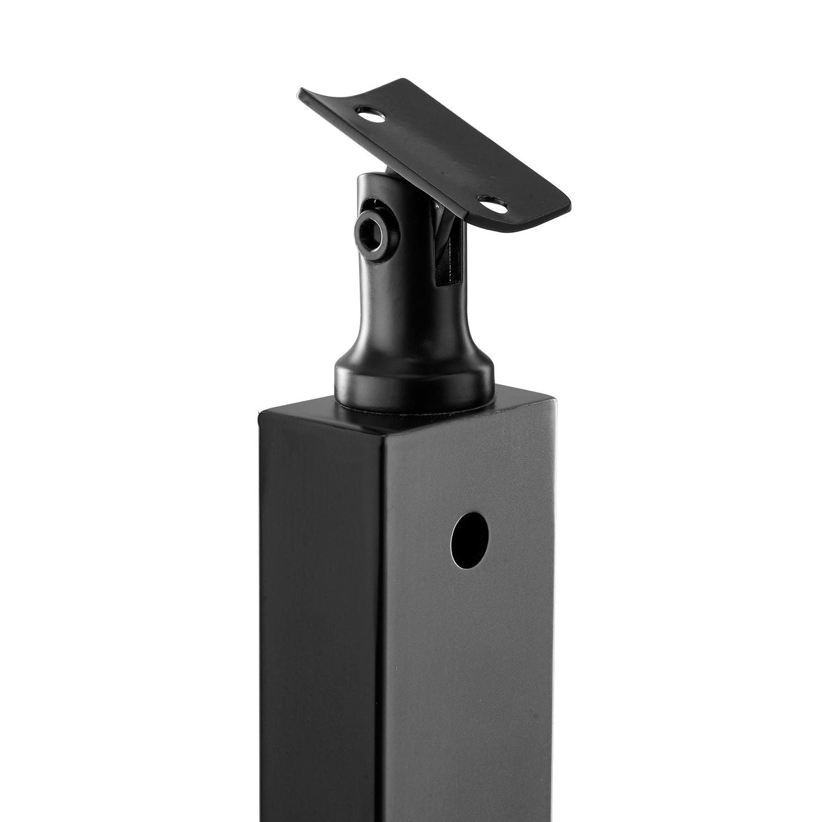 Cable Railing Post, 36x1x2 Inch Level Deck Stair Posts, 1-Pack Stainless Steel Cable Handrail Post, Pre-Drilled Pickets with Mounting Bracket Stair Railing Kit, Black, 1JZLGZXHS914LZA6X001V0