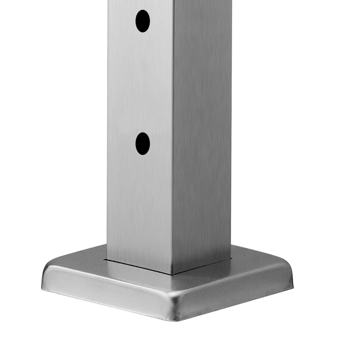 Cable Railing Post, 42x2x2 Inch Level Deck Stair Posts, 1-Pack Stainless Steel Cable Handrail Post, Pre-Drilled Pickets with Mounting Bracket Stair Railing Kit, Silver, 1JZLGZXYS1061EF8W001V0