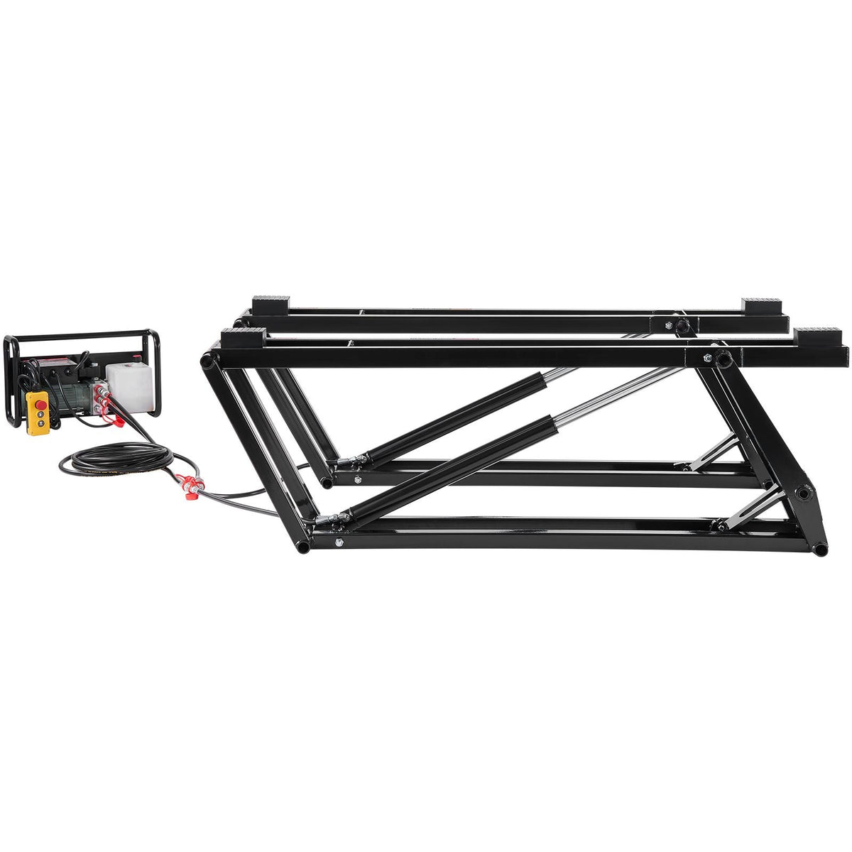 Car Lift, 7000 lbs Capacity Car Lifts for Home Garage, 3-Level Adjustable with 29.4" Lift Height & Remote Control, Auto Lock Portable Car Lift with 4 Rubber Pads & 4 Lifting Columns