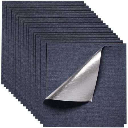 Carpet Tiles 24x24 inch, 15 Pack Peel and Stick Carpet Square Rug, Self Adhesive Commercial Floor Soft Padded for Seamless Cover 60sq.ft², Easy DIY Replacement for Living Room Office,Gray