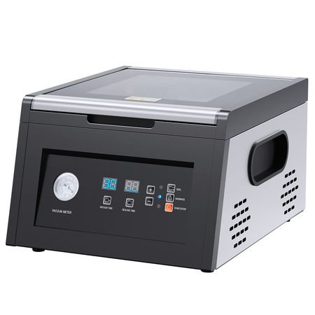 Chamber Vacuum Sealer, 380W Vacuum Pump Power, Sealing Bag Packing Machine for Wet Foods, Meat, Compact Design with 11.5 in Sealing Length, Ideal Commercial Sealer for Professional and Home Use