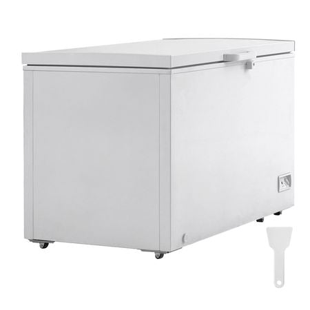 Chest Freezer, 12.8 Cu.ft / 345 L Large Deep Freezer & 4 Removable Baskets, Freestanding Top Open Door Commercial Chest Freezers with Locking Lid, 7-Level Adjustable Temp, LED Lighting, 6 Wheels