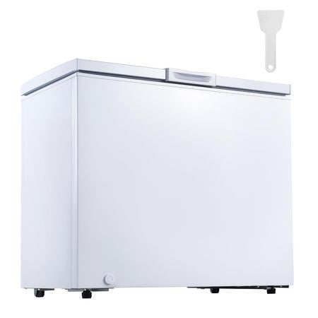 Chest Freezer, 6.7 Cu.ft Compact Deep Freezer, Free Standing Top Open Door Chest Freezers with 2 Removable Baskets & Adjustable Thermostat - Energy Saving, Low Noise & Garage Ready, White
