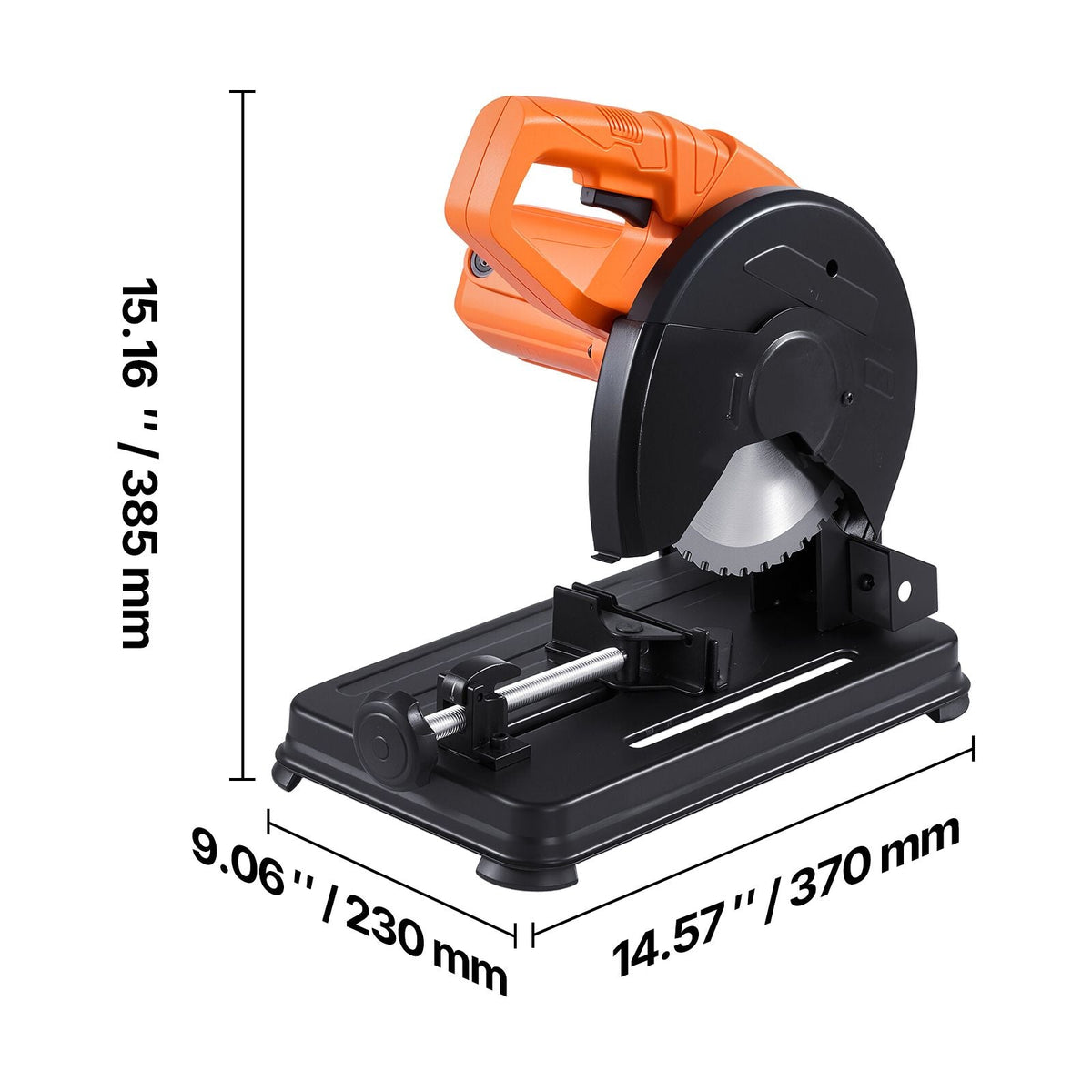 Chop Saw, 7-1/4 in Stainless Steel Cold Cut Blade, 1200 W Motor, 4000 r/min Speed, 0-45° Adjustable Cutting Angle, Metal Cutting Chop Saw for Metal Square and Flat Tubes, I-Shaped Steels