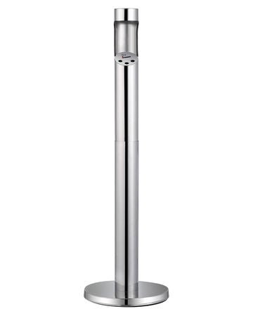 Cigarette Butt Receptacle, Stainless Steel Cylinder Cigarette Butt Container, Freestanding and Weatherproof Outdoor Cigarette Butt Disposal for Garden, Office, Restaurant, Hotel, Bar, Silver