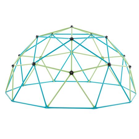 Climbing Dome, 10FT Geometric Dome Climber with Saucer Swing, 1000LBS Loading Kid's Jungle Gym Playground, Easy-Assembly Outdoor Backyard Climbing Equipment for Boys Girls 3 to 10 Years Old