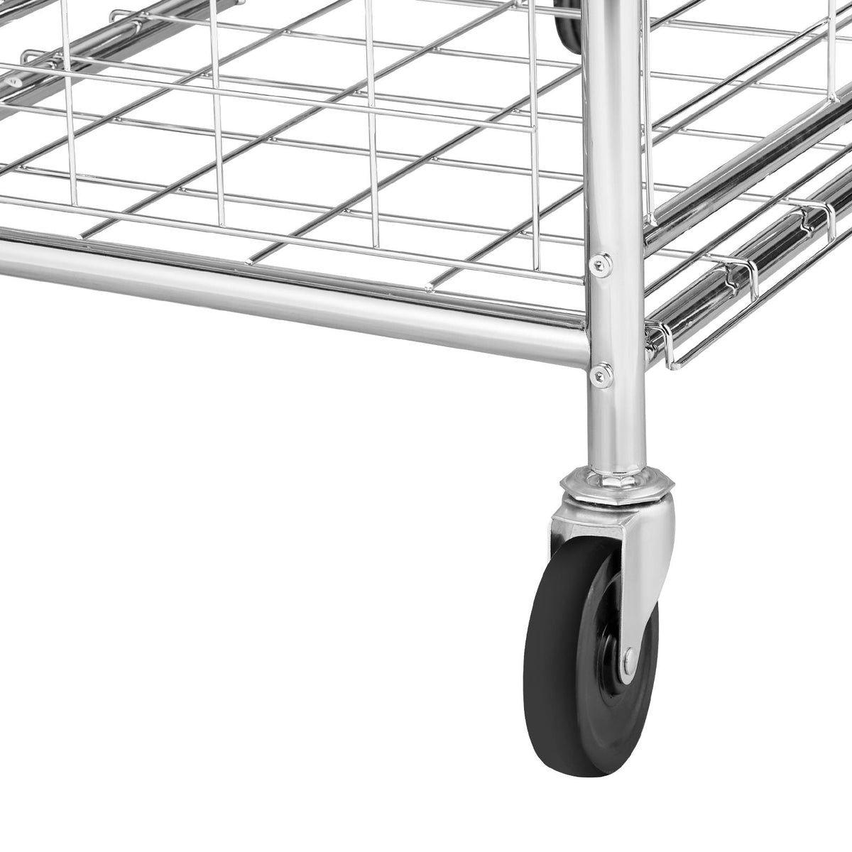 Clothes Rack, Rolling Clothing Garment Rack with 2 Hanging Rods and Storage Basket, 330 lbs Load Capacity, Extendable Carbon Steel Clothing Racks with Wheels for Bedroom, Laundry, Living Room