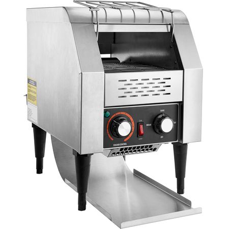 Commercial Conveyor Toaster, 150 Slices/Hour Conveyor Belt Toaster, Heavy Duty Stainless Steel Commercial Toaster Oven, Electric Restaurant Commercial Toaster for Toast Bun, Bagel, Bread