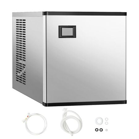 Commercial Ice Maker Machine 500 lbs/24 h, 22 Inch Stainless Steel Industrial Ice Machine, Self-Cleaning and Scheduled Ice Making, Modular Ice Cube Machine for Restaurant Hotel - Head Only