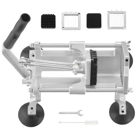 Commercial Vegetable Slicer, 1/4"+3/8"+1/2" Fruit Slicer, Stainless Steel and Aluminum Alloy Vegetable Cutter Slicer Machine, Manual Slicer with Non-slip Feet, for Radishes, Onions, Potatoes