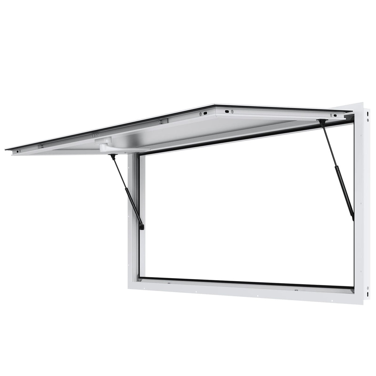 Concession Window 72"x48", Aluminum Alloy Food Truck Service Window with Awning Door & Drag Hook, Up to 85 Degrees Stand Serving Window for Food Trucks Concession Trailers, Glass Not Included