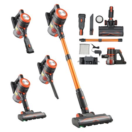Cordless Vacuum Cleaner, 40KPA Max Suction, Rechargeable Anti-Tangle Stick Vacuum with LED Display Screen, Lightweight Handheld Vac with 47mins Runtime for Home, Carpet, Pet Hair, Hard Floor