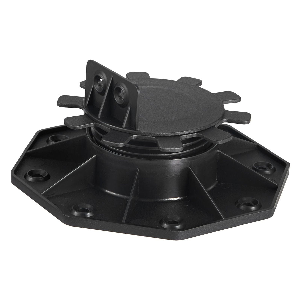Deck Blocks 24 PCS, 2000lbs / 907.18kg Load Capacity Deck Support Plastic Pedestal Paver, Raising 1.18 - 2.36 inch / 30 - 60 mm, Height Adjustable Shed Foundation Base for Wood Concrete Metal