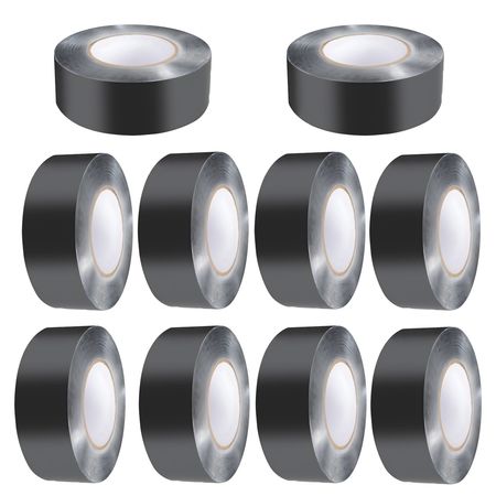 Deck Joist Tape, 2 inch x 50 ft, 10 Pack, Weather-Resistant Waterproof Flashing Butyl Joist Tape for Decking, Self-Adhesive, for Wood Decks, Beams Roofs, RVs, House, and Pipes Repair, Black