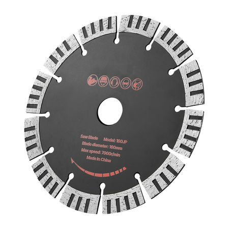 Diamond Blades 6.3 inch, 5-Pack Wall Chaser Saw Blade Cutting Blade, 0.87 in Arbor, High-Hardness Diamond Segments, 65Mn Steel Core, Dry Wet Cutting, Clean Edges for Concrete Brick Stone Cement