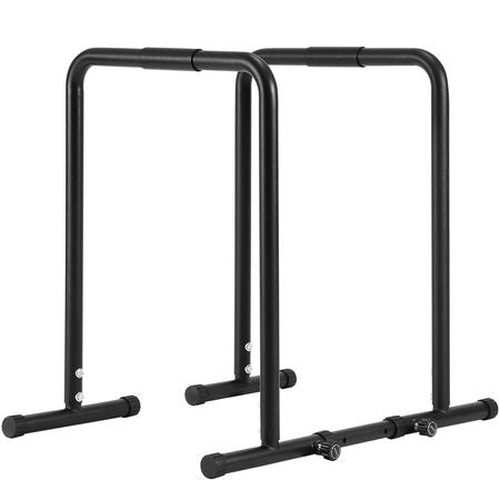 Dip Bar, 440 lbs Capacity, Heave Duty Dip Stand Station with Adjustable Height, Fitness Workout Dip Bar Station Stabilizer Parallette Push Up Stand, Parallel Bars for Strength Training Home Gym