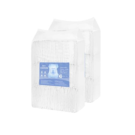 Disposable Dog Diapers, Super Absorbent Female Dog Diapers, 360° Leak-Proof Female Doggy Pet Diaper with Wetness Indicator for Heat Period, Training, Incontinence - XS, 144 Count (2 Packs of 72)
