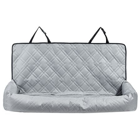 Dog Car Seat, Waterproof Dog Booster Seat for Car, Pet Car Seat with Clip-On Safety Leash, PP Cotton Filling, Dog Car Bed for Medium & Large Dog up to 100 lbs, Gray