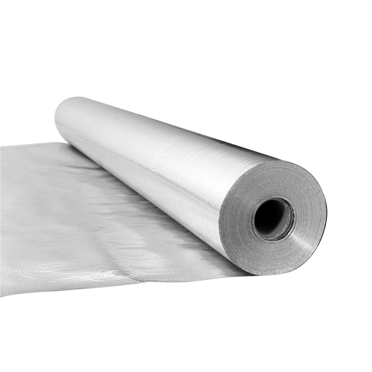 Double Reflective Insulation Roll, Perforated Woven Fabric Radiant Barrier, 0.15mm 48 in x 125 ft, Double-Sided Aluminum Foil Heat Reflective Shield, Thermal Insulation Roll for Window RV Roof