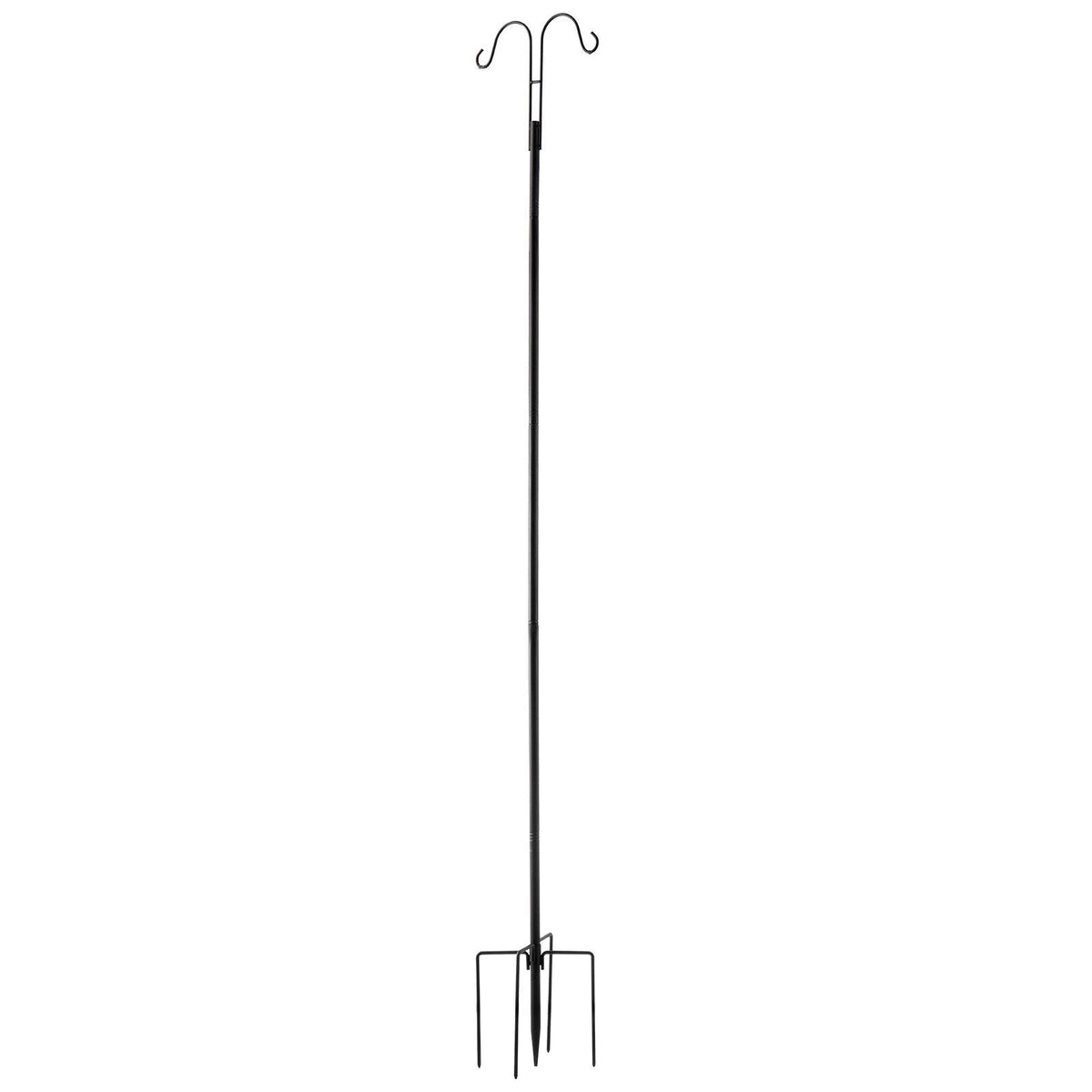 Double Shepherds Hooks for Outdoor, 8 Pack 76 Inch Heavy Duty Bird Feeder Pole, 3/4 Inch Thick Garden Hooks for Hanging Hummingbird Feeder, Plant Baskets, Solar Light Lanterns,Wind Chimes