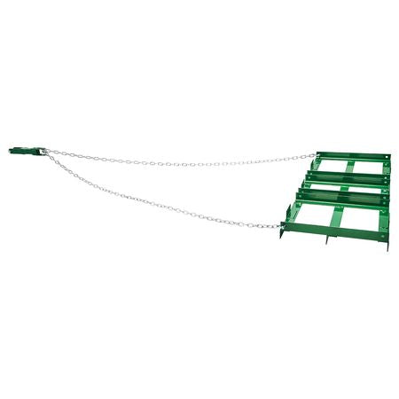 Drag Harrow, 4 ft Heavy Duty Tow Behind Drag Harrow with Adjustable Bars & 72 in Chain, Driveway Grader Landscape Rake for ATV, UTV, Tractor, Mower Tow Behind Yard Lawn Leveling Tool