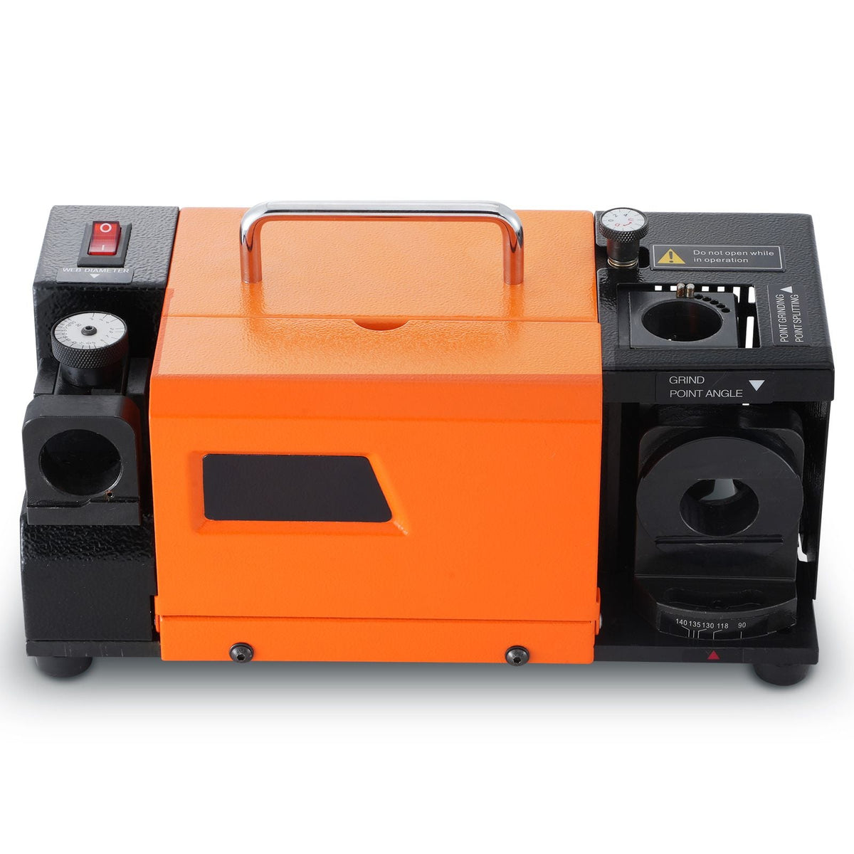 Drill Bits Sharpener, 3-20mm End Mill Grinder Sharpener, Lip Relief Angle & 95°-135° Point Angle Adjustable Drill Bit Re-Sharpener, Portable Sharpening Machine with 18 Collets, CBN & SDC Wheel