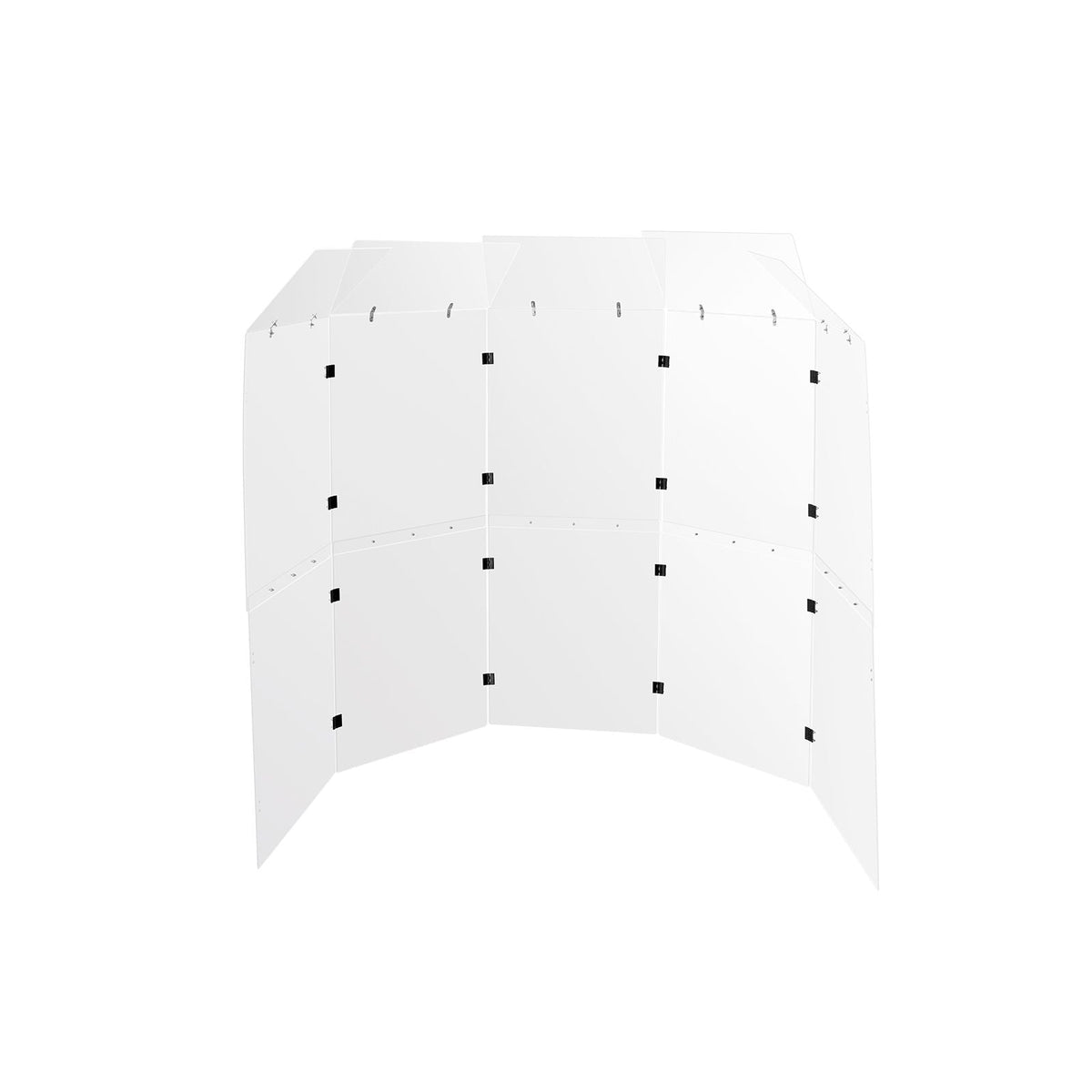 Drum Shield, 5 Panels 2ft x 5ft Portable Acrylic Drum Cage with Zinc Alloy Hinges and Deflectors for Church Concert Halls, Drum Shields Drum Sound Barrier Suitable for Practice and Performance